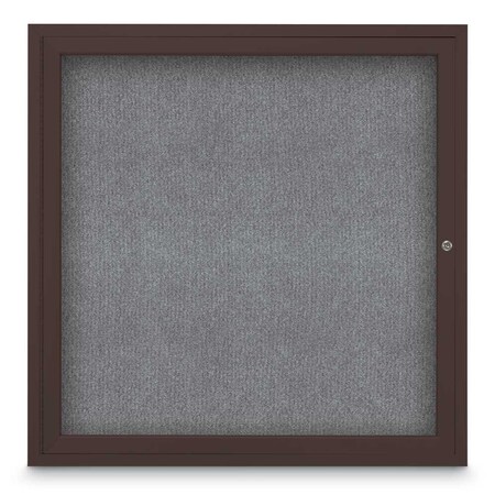 United Visual Products Sliding Door Indoor Enclosed Corkboard, 9 UV9029ACS-WHITE-AMETHY